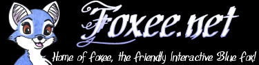 Click Here to go to the website of Foxee, the interactive cartoon blue fox!
