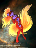 Ember the Celestial Fire Fox Setting Herself Abaze!